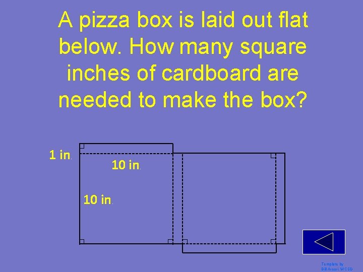A pizza box is laid out flat below. How many square inches of cardboard