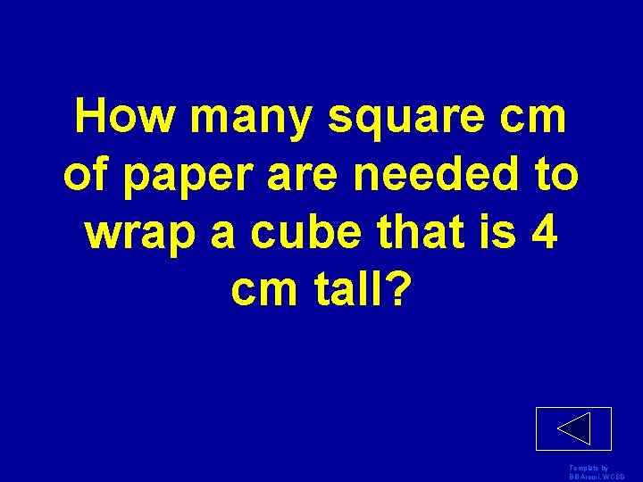 How many square cm of paper are needed to wrap a cube that is