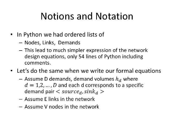 Notions and Notation • 