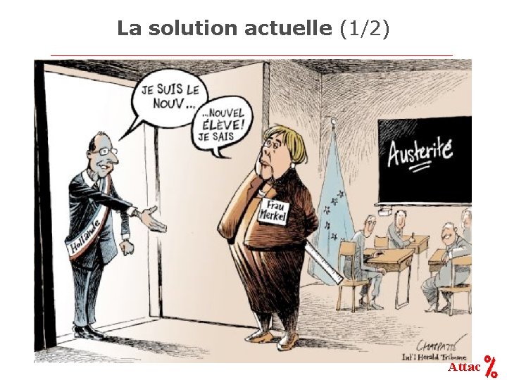 La solution actuelle (1/2) Attac 