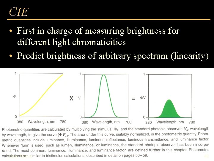 CIE • First in charge of measuring brightness for different light chromaticities • Predict