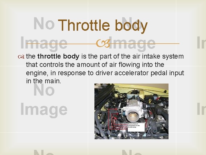Throttle body the throttle body is the part of the air intake system that