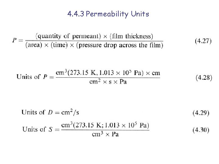 4. 4. 3 Permeability Units 