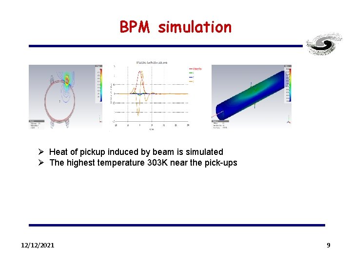 BPM simulation Ø Heat of pickup induced by beam is simulated Ø The highest