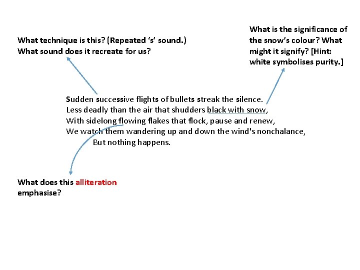 What technique is this? (Repeated ‘s’ sound. ) What sound does it recreate for