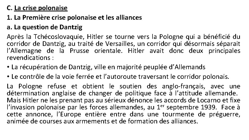 C. La crise polonaise 1. La Première crise polonaise et les alliances a. La