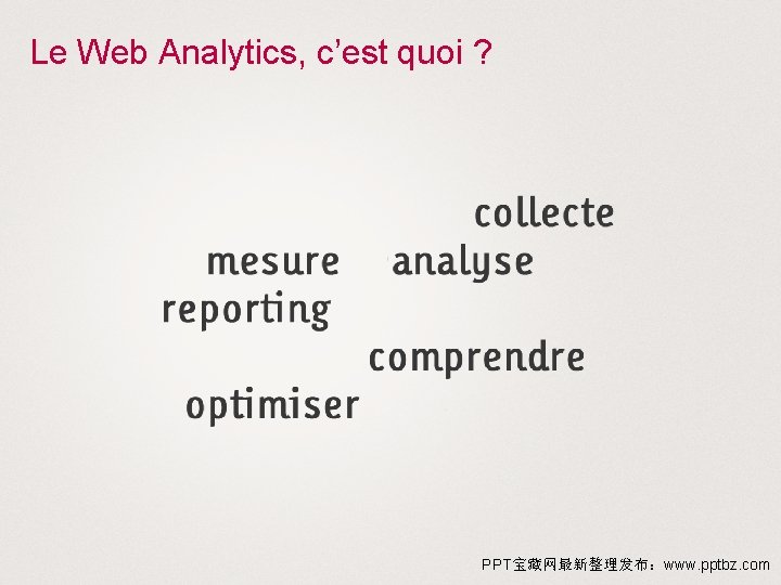 Le Web Analytics, c’est quoi ? PPT宝藏网最新整理发布：www. pptbz. com 