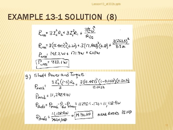 Lesson 13_et 332 b. pptx EXAMPLE 13 -1 SOLUTION (8) 11 