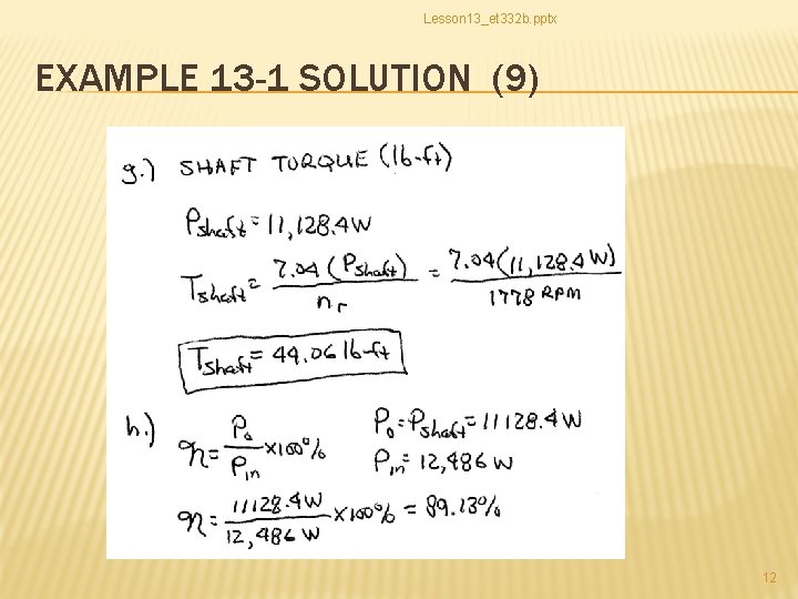 Lesson 13_et 332 b. pptx EXAMPLE 13 -1 SOLUTION (9) 12 