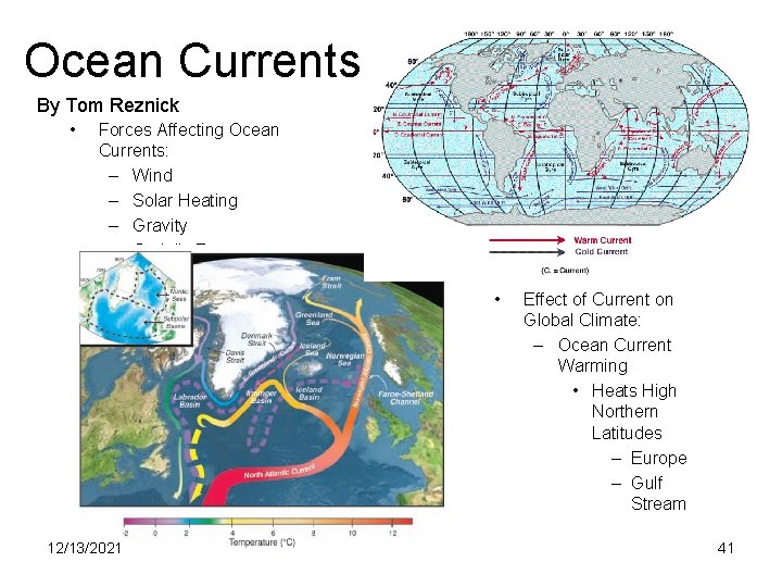 Ocean Currents: By Tom Reznick • Forces Affecting Ocean Currents: – Wind – Solar