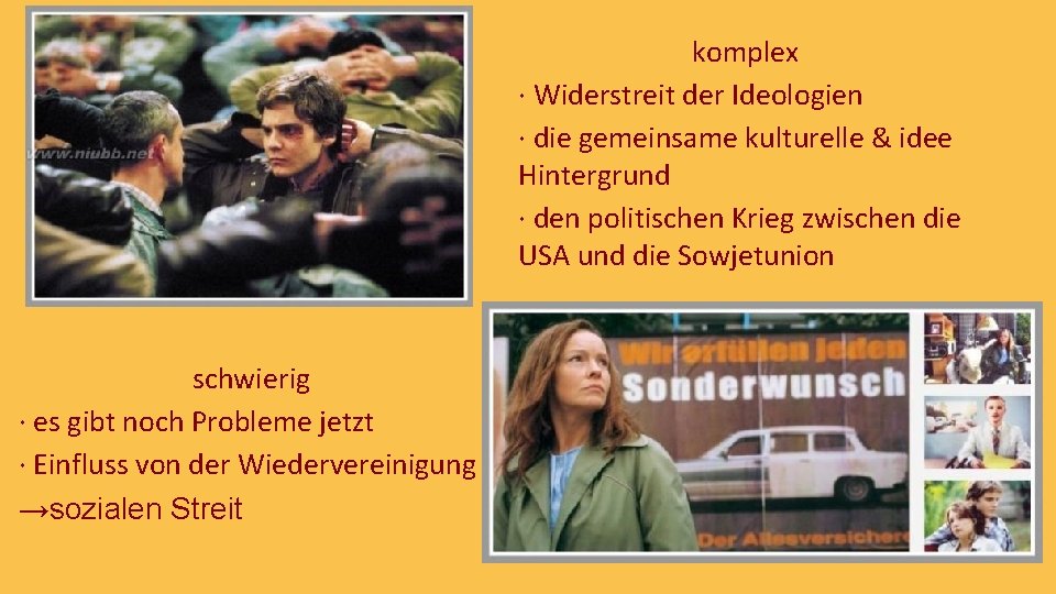 komplex · Widerstreit der Ideologien · die gemeinsame kulturelle & idee Hintergrund · den