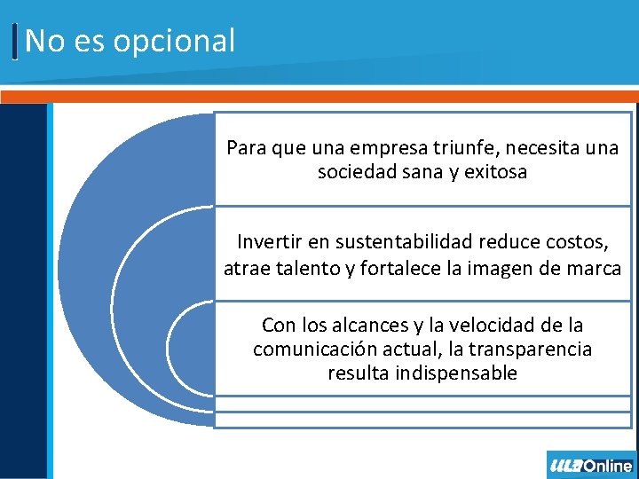 No es opcional Para que una empresa triunfe, necesita una sociedad sana y exitosa