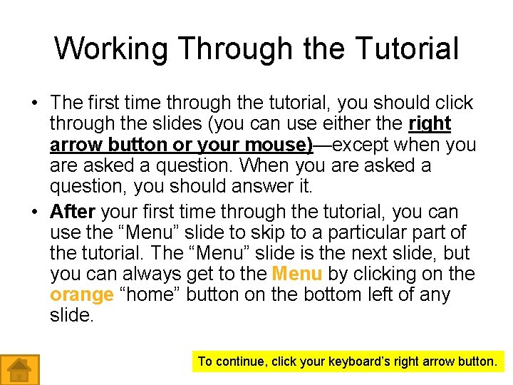 How to Start This Power Point Tutorial Before