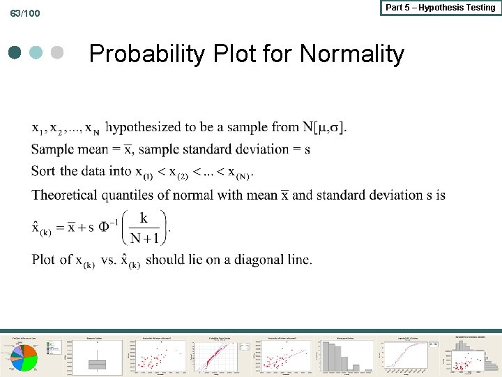 63/100 Part 5 – Hypothesis Testing Probability Plot for Normality 