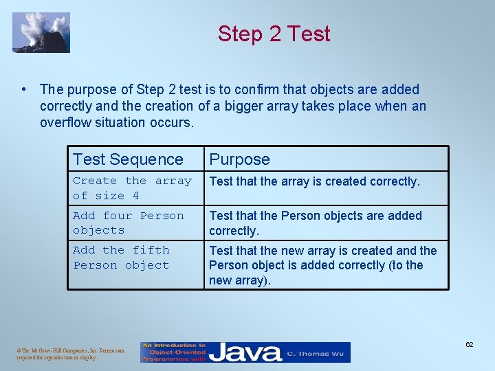 Step 2 Test • The purpose of Step 2 test is to confirm that