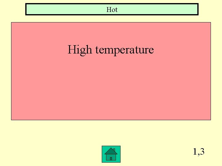 Hot High temperature 1, 3 