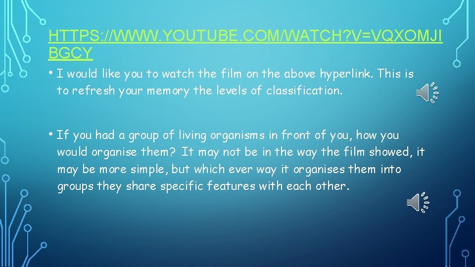 HTTPS: //WWW. YOUTUBE. COM/WATCH? V=VQXOMJI BGCY • I would like you to watch the