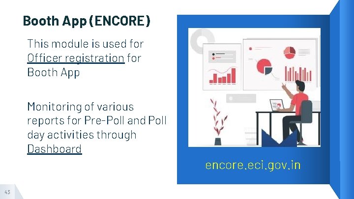 Booth App (ENCORE) This module is used for Officer registration for Booth App Monitoring