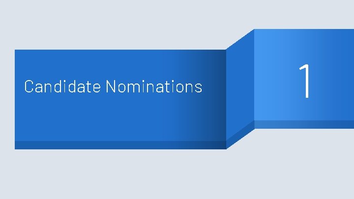 Candidate Nominations 1 