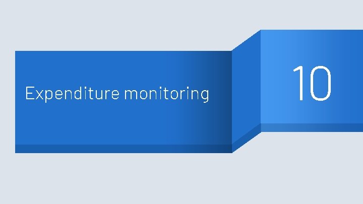 Expenditure monitoring 10 