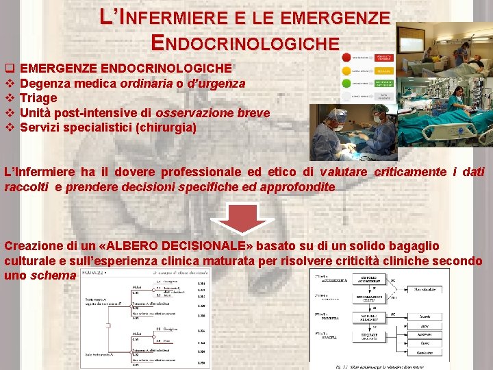 L’INFERMIERE E LE EMERGENZE ENDOCRINOLOGICHE q v v EMERGENZE ENDOCRINOLOGICHE Degenza medica ordinaria o