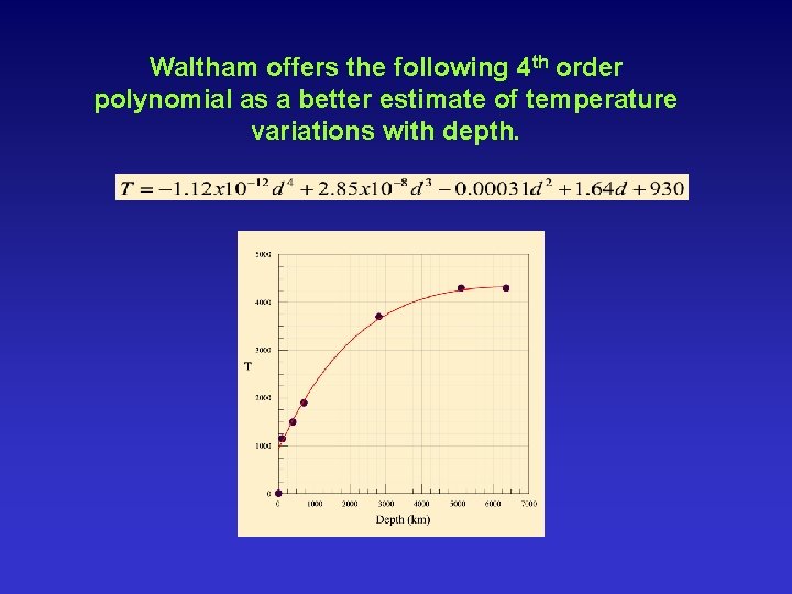 Waltham offers the following 4 th order polynomial as a better estimate of temperature