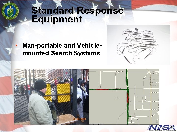 Standard Response Equipment • Man-portable and Vehiclemounted Search Systems 10 