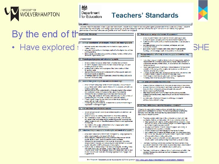 By the end of this session you will: • Have explored some strategies for