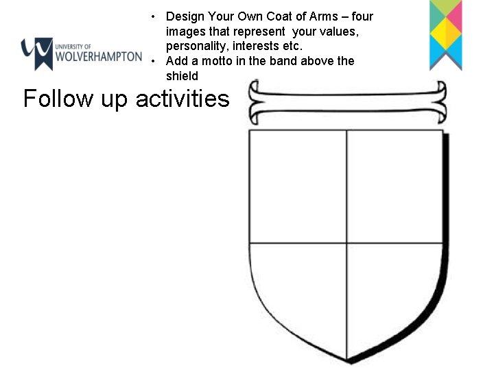  • Design Your Own Coat of Arms – four images that represent your