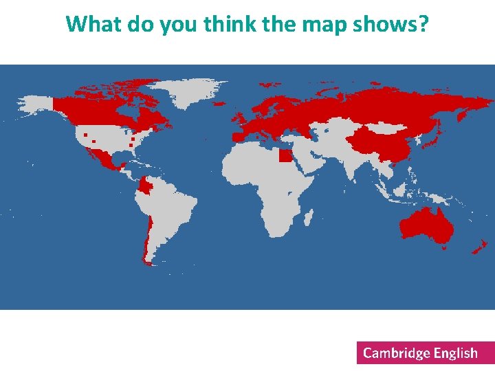 What do you think the map shows? 