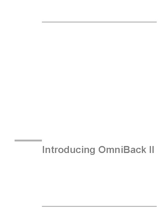 Introducing Omni. Back II 