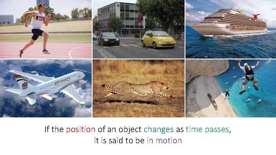 MOTION If the position of an object does