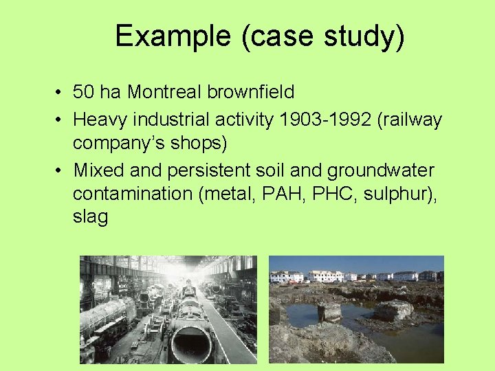 Life Cycle Assessment of Brownfield Management P Lesage