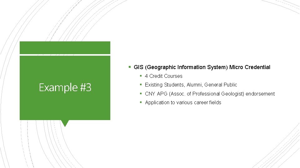 § GIS (Geographic Information System) Micro Credential § 4 Credit Courses Example #3 §