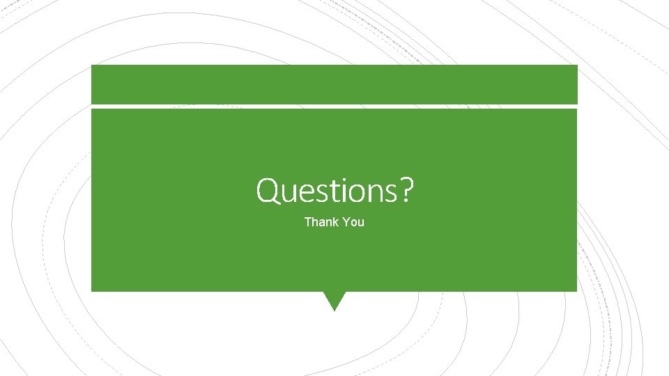 Questions? Thank You 