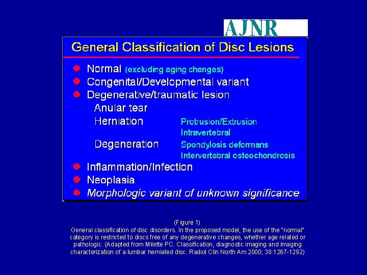 (Figure 1) General classification of disc disorders. In the proposed model, the use of