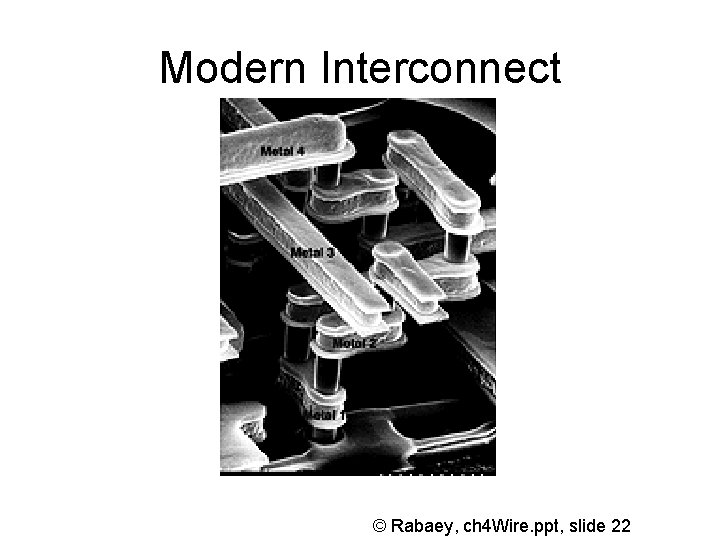 Modern Interconnect © Rabaey, ch 4 Wire. ppt, slide 22 