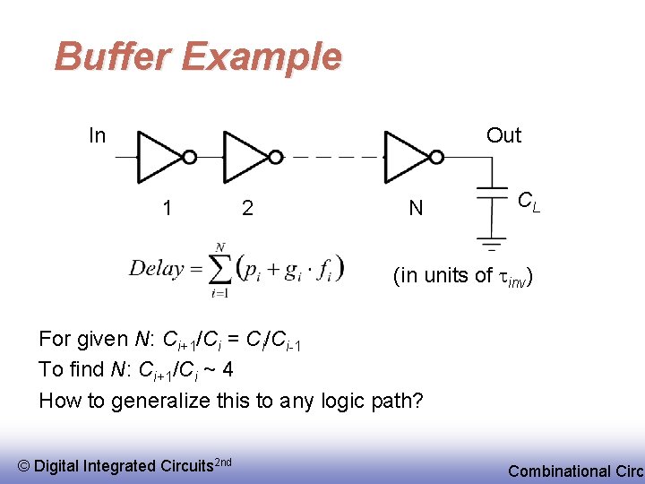 Buffer Example In Out 1 2 N CL (in units of tinv) For given