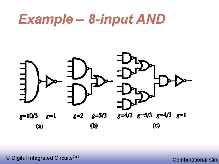 Example – 8 -input AND © EE 141 Digital Integrated Circuits 2 nd Combinational