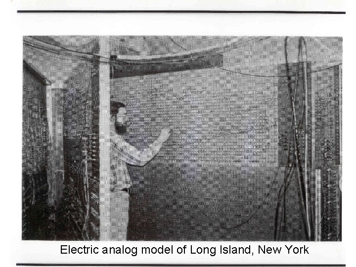 Electric analog model of Long Island, New York 