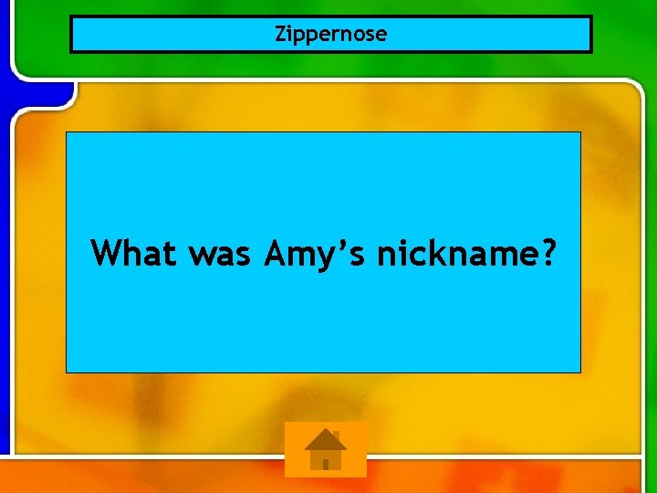 Zippernose What was Amy’s nickname? 