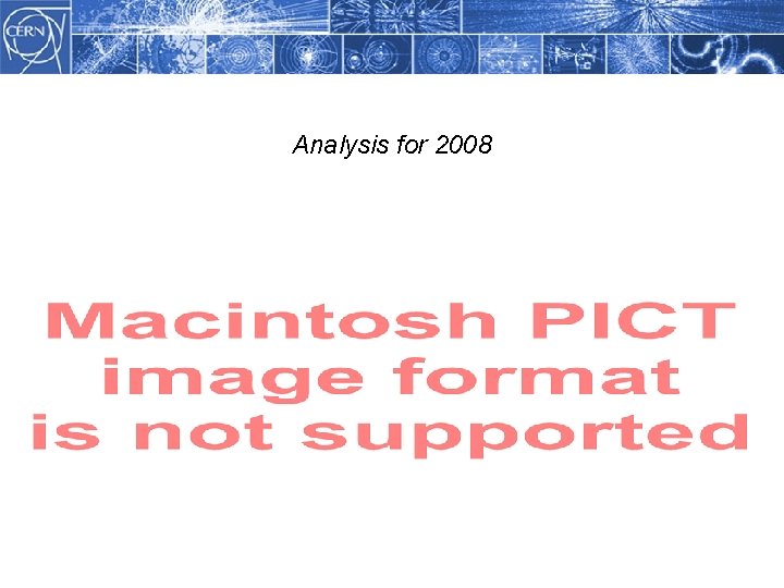Analysis for 2008 