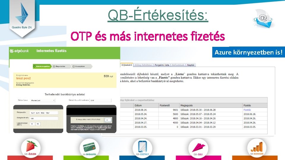 QB-Értékesítés: OTP és más internetes fizetés Azure környezetben is! 