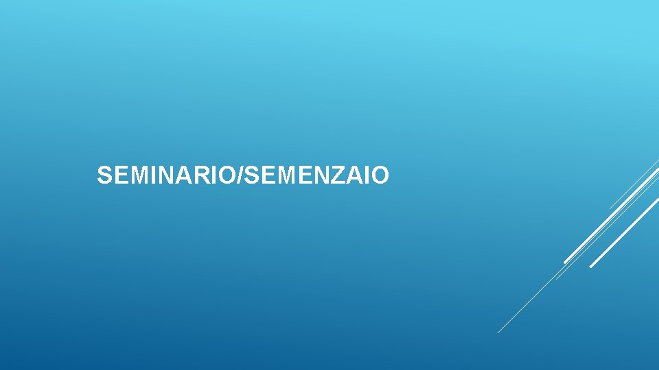 SEMINARIO/SEMENZAIO 