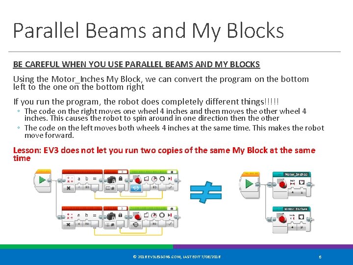 Parallel Beams and My Blocks BE CAREFUL WHEN YOU USE PARALLEL BEAMS AND MY