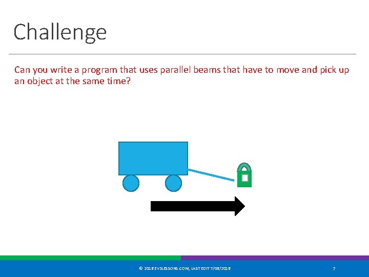 Challenge Can you write a program that uses parallel beams that have to move
