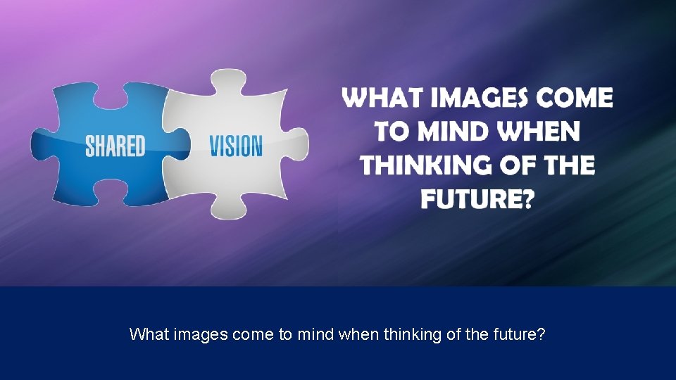 What images come to mind when thinking of the future? 