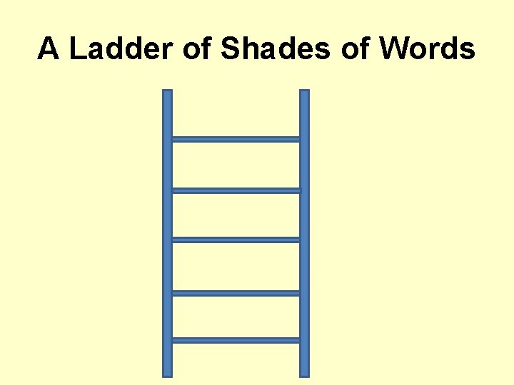 A Ladder of Shades of Words 