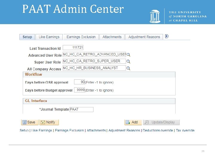 PAAT Admin Center 26 