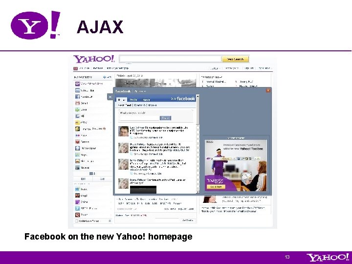 AJAX Facebook on the new Yahoo! homepage 13 